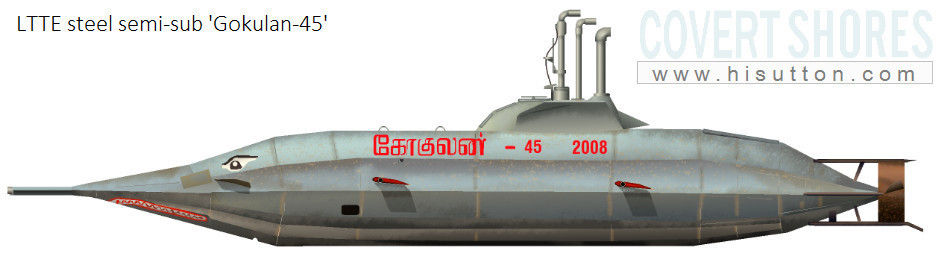 LTTE Tamil Tigers Sea Tigers homemade semi-sub