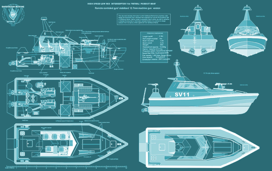 safehaven Marine Engineering Barracuda SV-11 SV-13 XSV-17 Interceptors