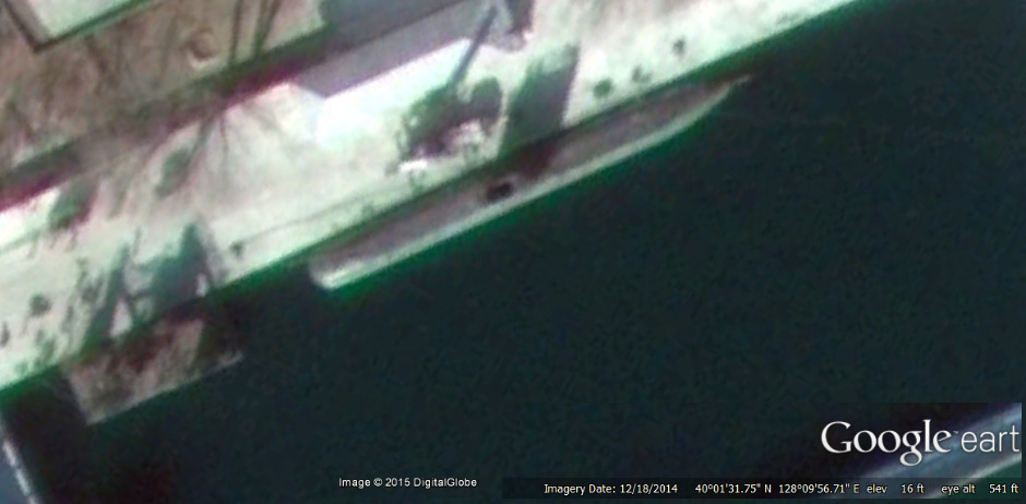 sinpo Class ballistic missile submarine north korea on google earth